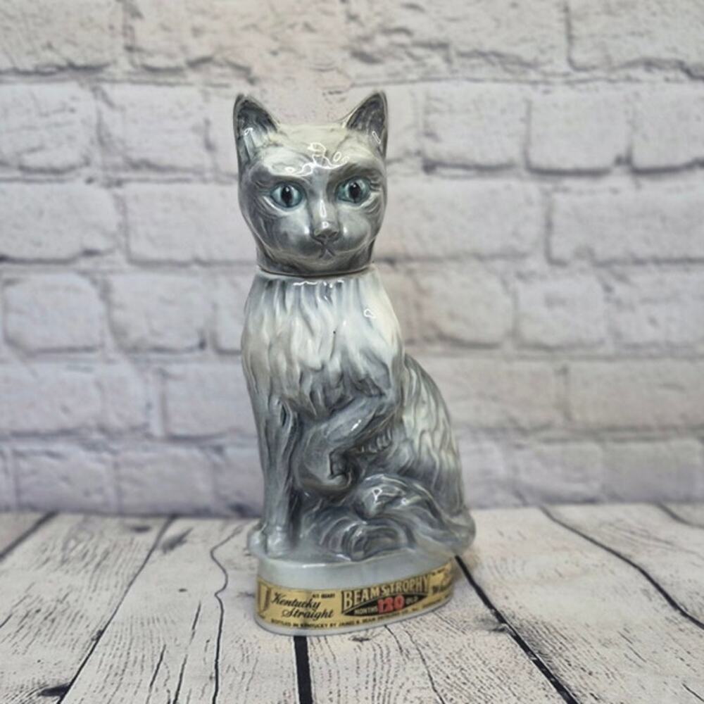 Vintage Jim Beams Siamese Cat Decanter
